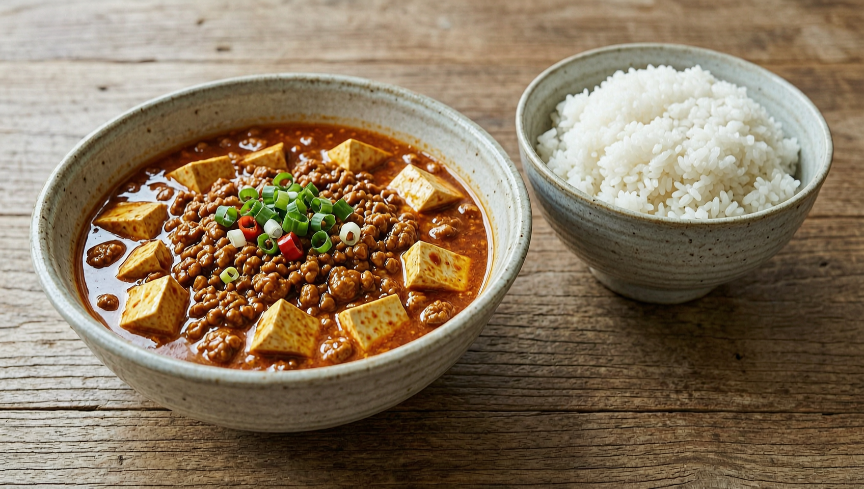 一人份麻婆豆腐配飯
